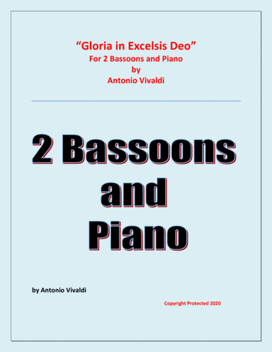 Gloria In Excelsis Deo - 2 Bassoons and Piano - Advanced Intermediate - Chamber music (arr. Raymond Fenech)