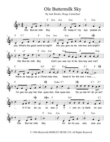 Ole Buttermilk Sky (arr. Paul Hemmer)
