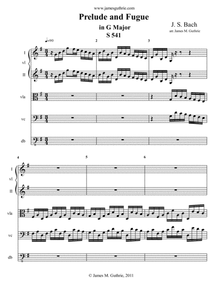 J. S. Bach: Prelude & Fugue S 541 (arr. James M. Guthrie)