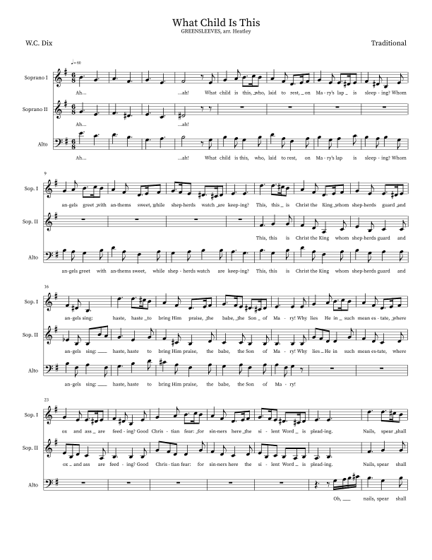 What Child Is This (arr. Paul Heatley)