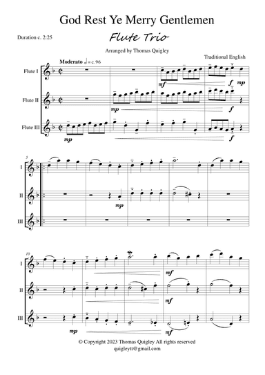 God Rest Ye Merry Gentlemen (arr. Thomas Quigley)