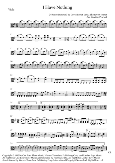 I Have Nothing (arr. Caroline Pearsall)