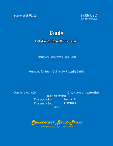 Cindy (Get Along Home Cindy, Cindy) (arr. F. Leslie Smith)