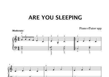 Are You Sleeping (traditional song) - piano (arr. Piano eTutor app)