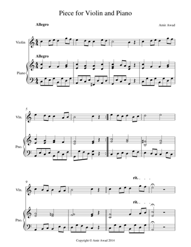 Piece for Violin and Piano