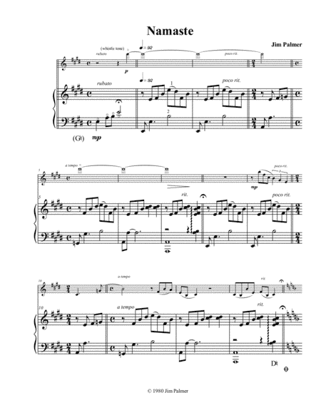 Namaste for flute and harp