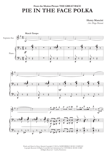 Pie In The Face Polka (arr. Diego Marani)