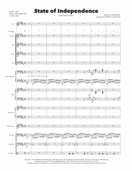 State Of Independence (arr. John C. Quillin)