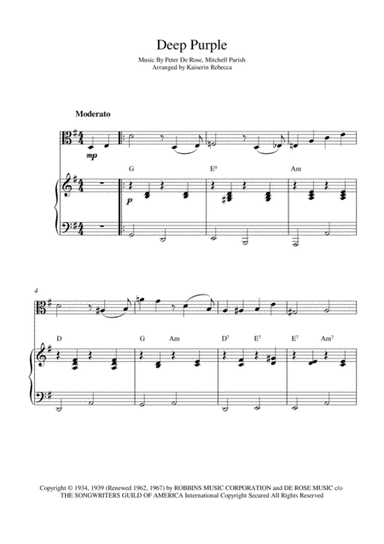 Deep Purple (arr. Kaiserin Rebecca)