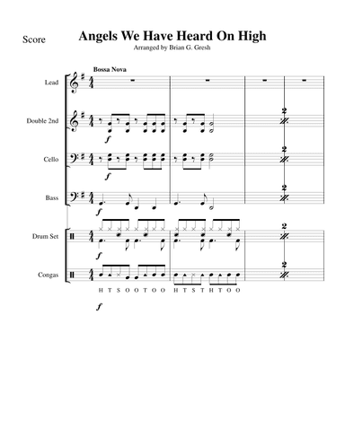 Angels We Have Heard On High for Steel Band (arr. Brian G. Gresh)