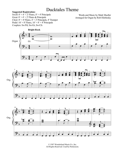 Ducktales Theme (arr. Rob Hlebinsky)