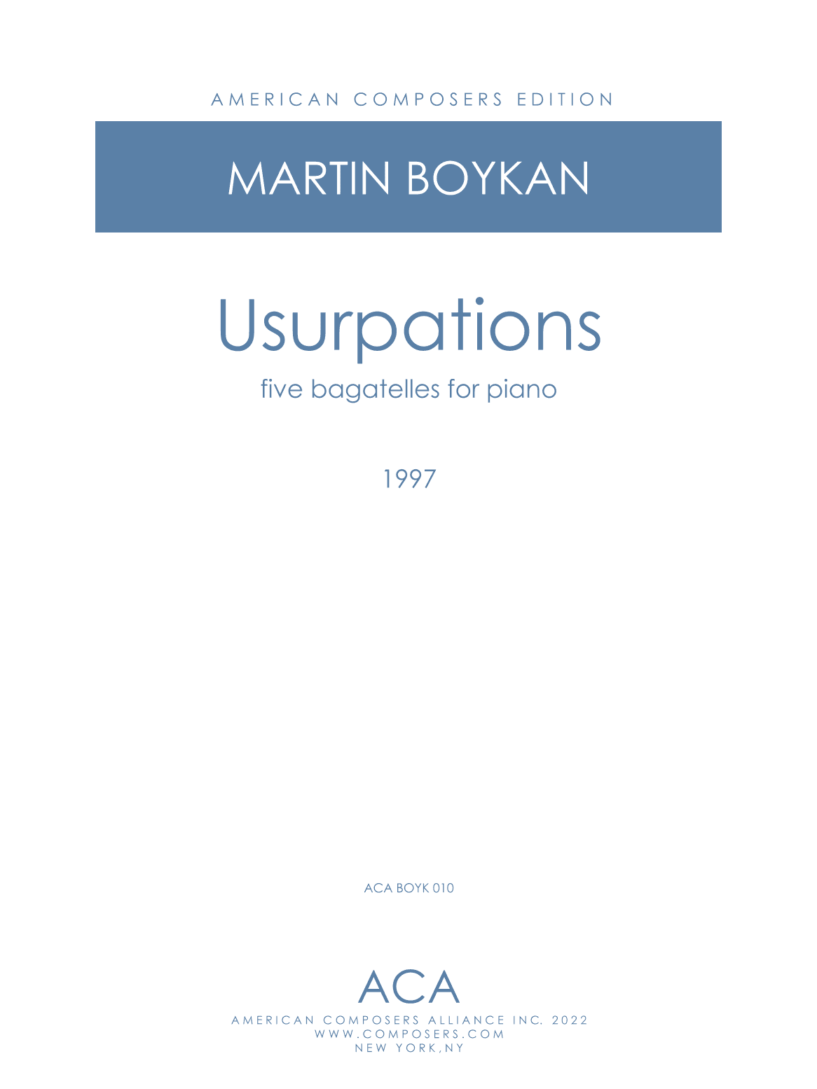 [Boykan] Usurptations