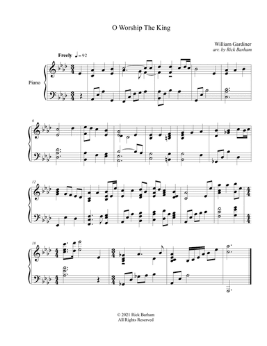 O Worship The King (arr. Rick Barham)