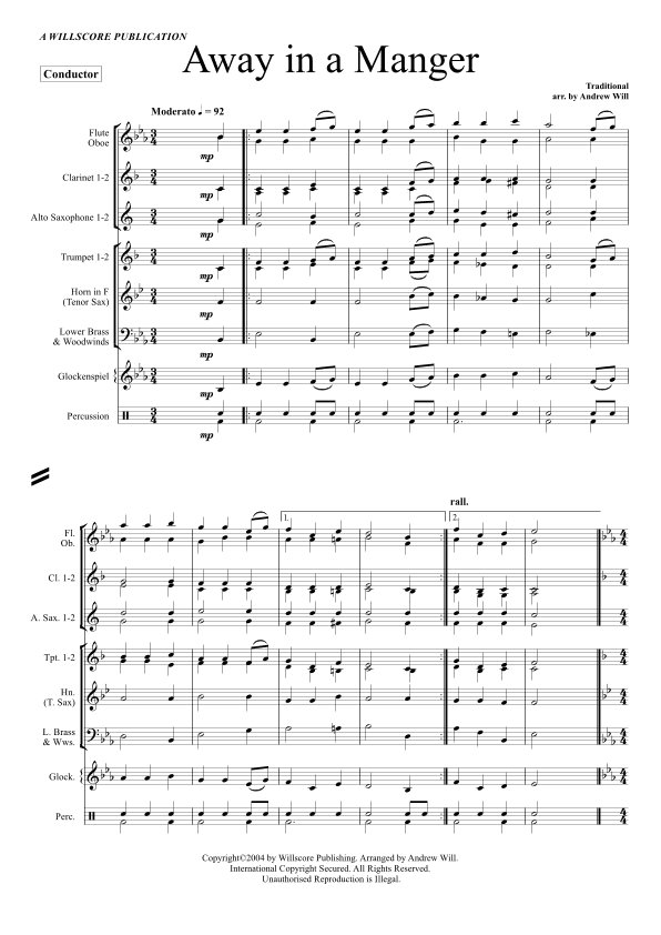 Christmas Carols Selection (Grade 1-1.5) (arr. Andrew Will)