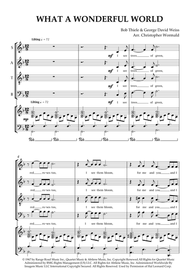 What A Wonderful World (arr. Christopher Wormald)