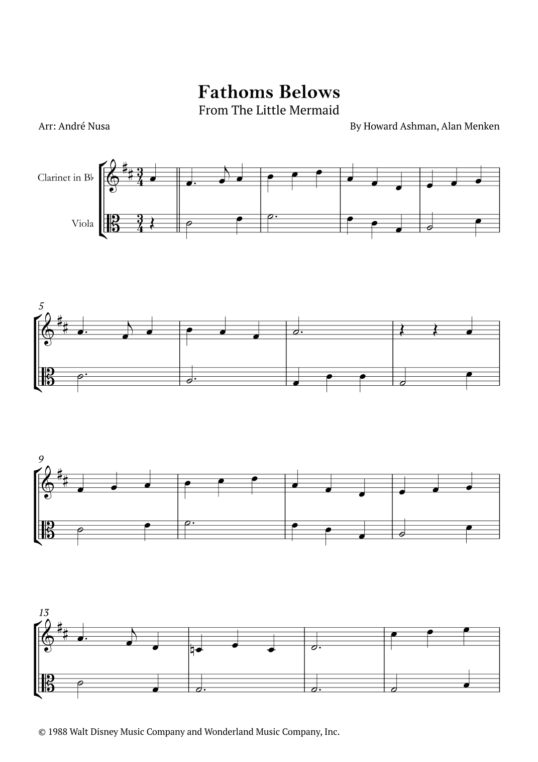 Fathoms Below (arr. André Nusa)