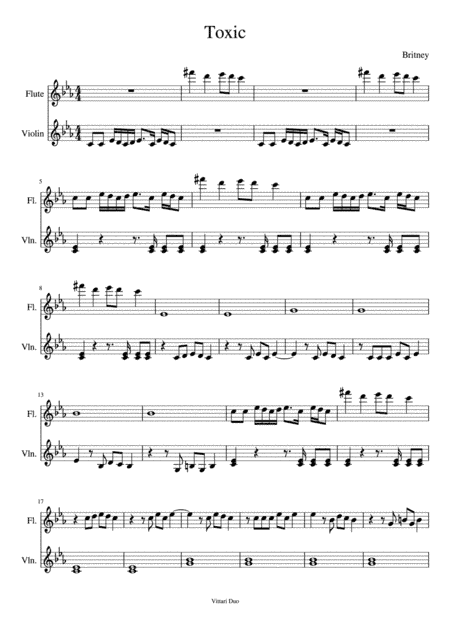 Toxic (arr. Vittari Duo, Nia Squirrell)