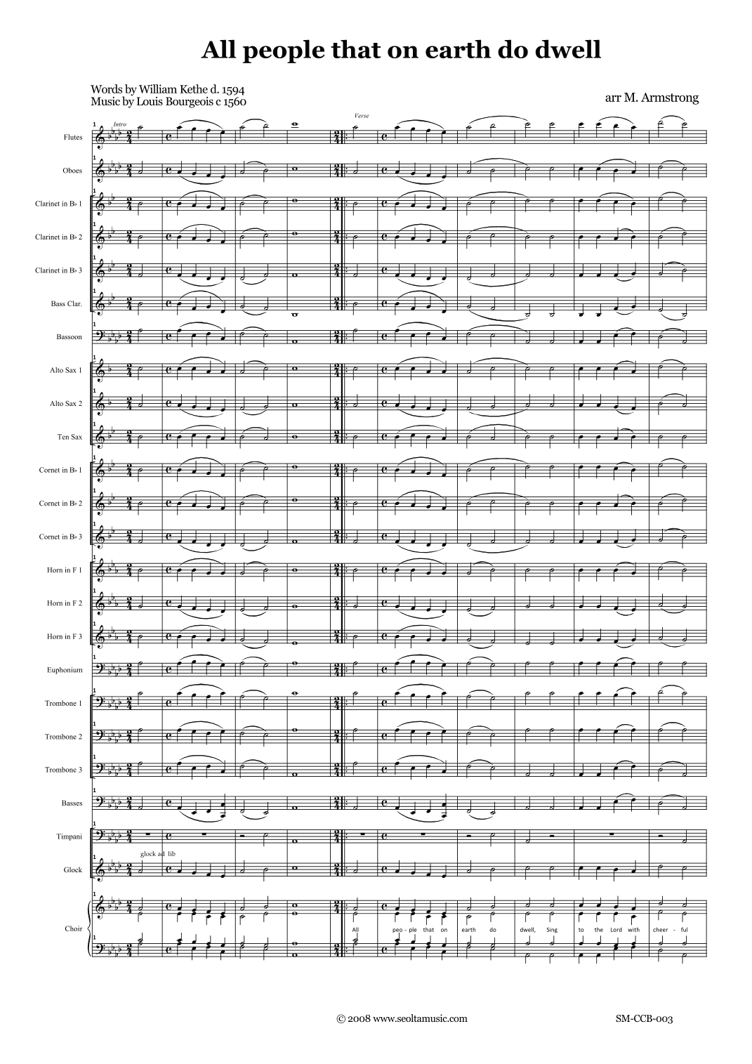 All people that on earth do dwell (for choir and concert band) (arr. Mark Armstrong)