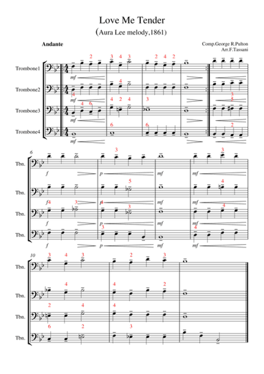 Love me tender (arr. Federico Tassani)