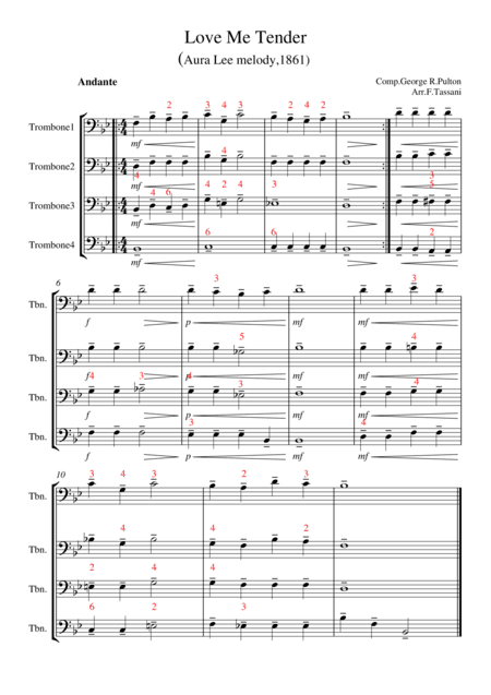 Love me tender (arr. Federico Tassani)