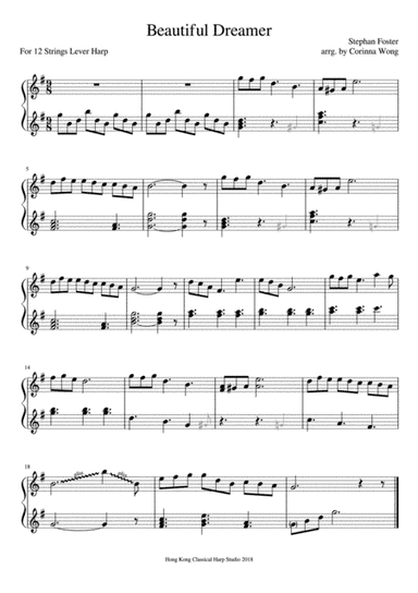 Beautiful Dreamer, Stephen Foster - Harp Solo (arr. Corinna Wong)