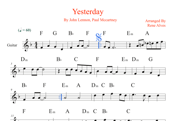 Yesterday (arr. Rene Alves)