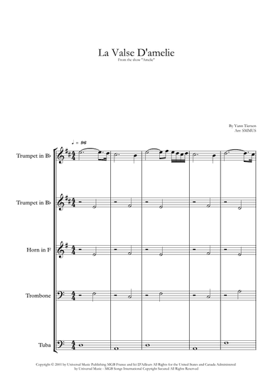 La Valse D'amelie (arr. SMMUS)