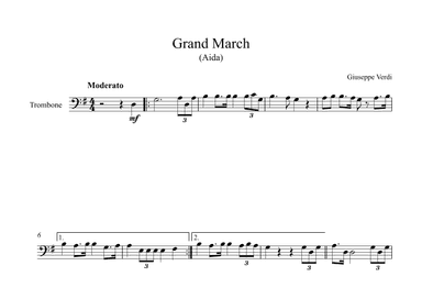 Grand March (Aida) - Giuseppe Verdi (Trombone) (arr. Digital Book Music)