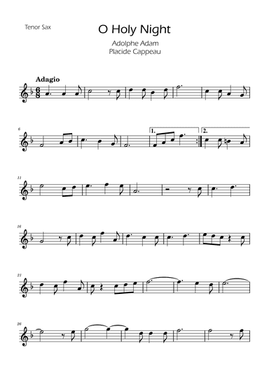 O Holy Night - Tenor Sax Solo w/ Piano (arr. Ygor Nunes)
