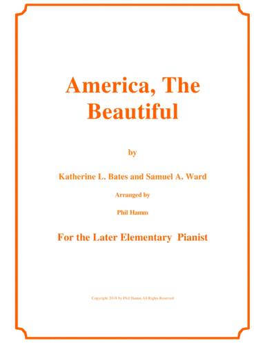 America, The Beautiful-Later Elementary (arr. Phil Hamm)