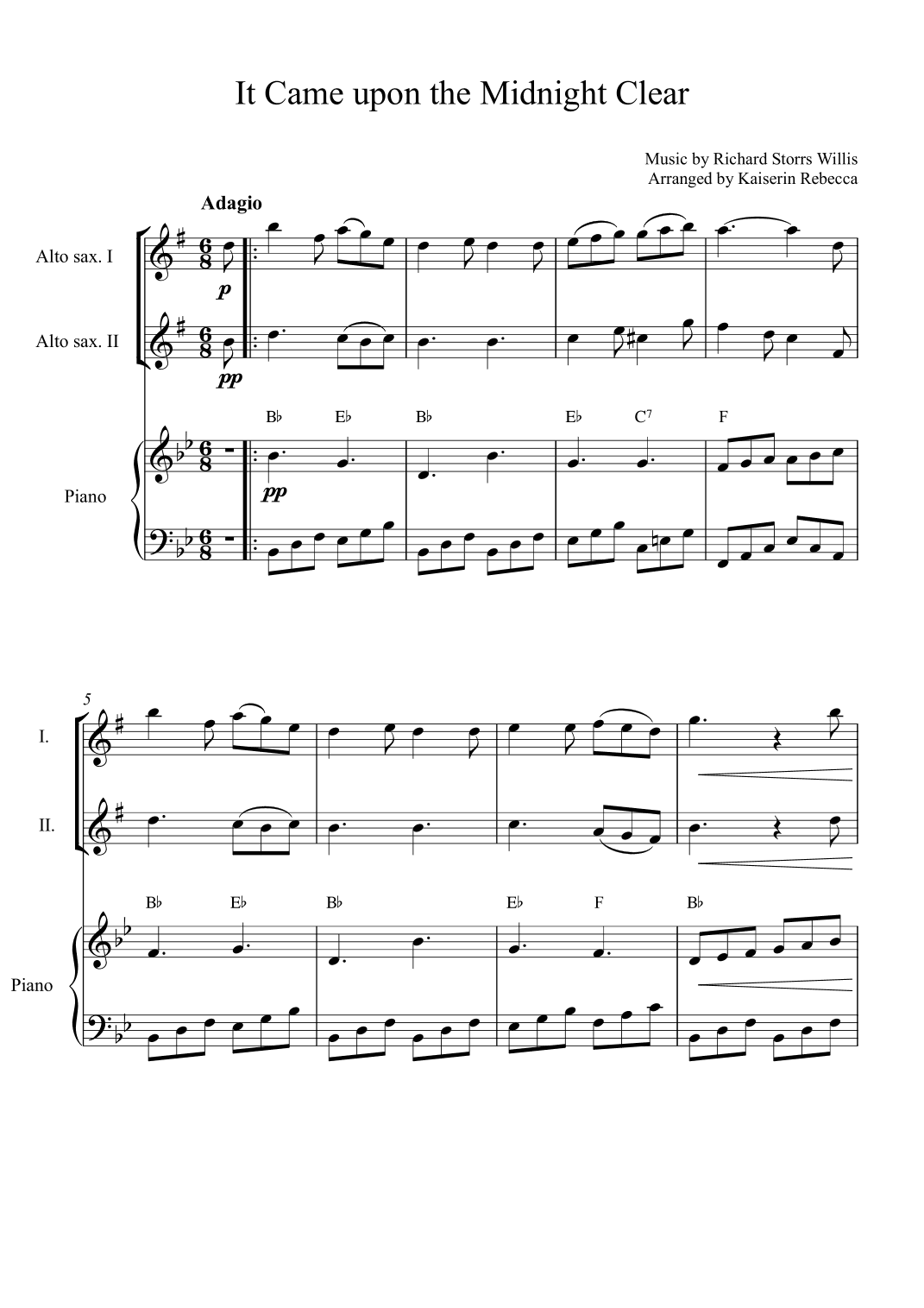 It Came upon the Midnight Clear (arr. Kaiserin Rebecca)