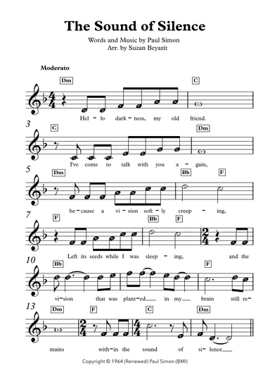 The Sound Of Silence (arr. Suzan Beyazit)