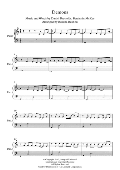 Demons (arr. Roxana Belibou)