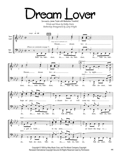 Dream Lover (arr. Larry F. Wright)