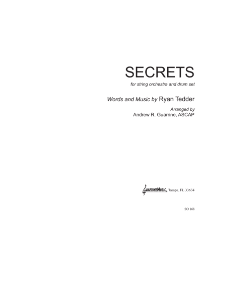 Secrets (arr. Arranged by Andrew R. Guarrine)