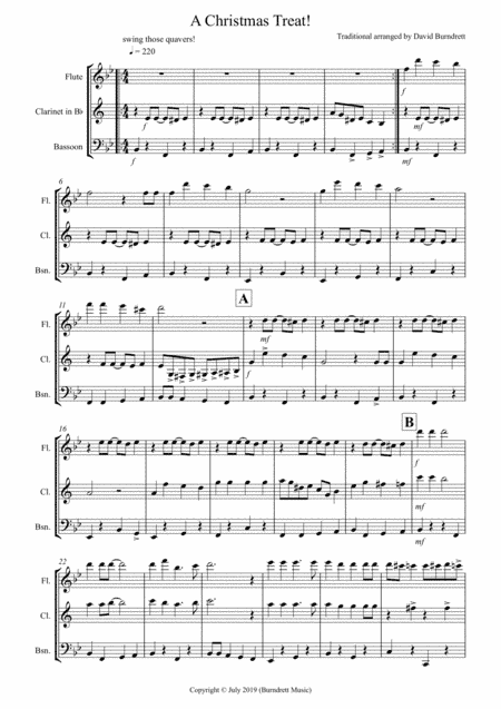 A Christmas Treat! for Wind Trio (arr. David Burndrett)