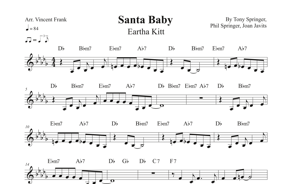 Santa Baby (arr. Vincent Frank)