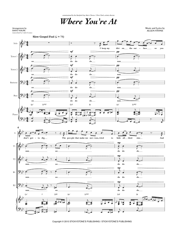 Where You're At (arr. Dave Volpe)