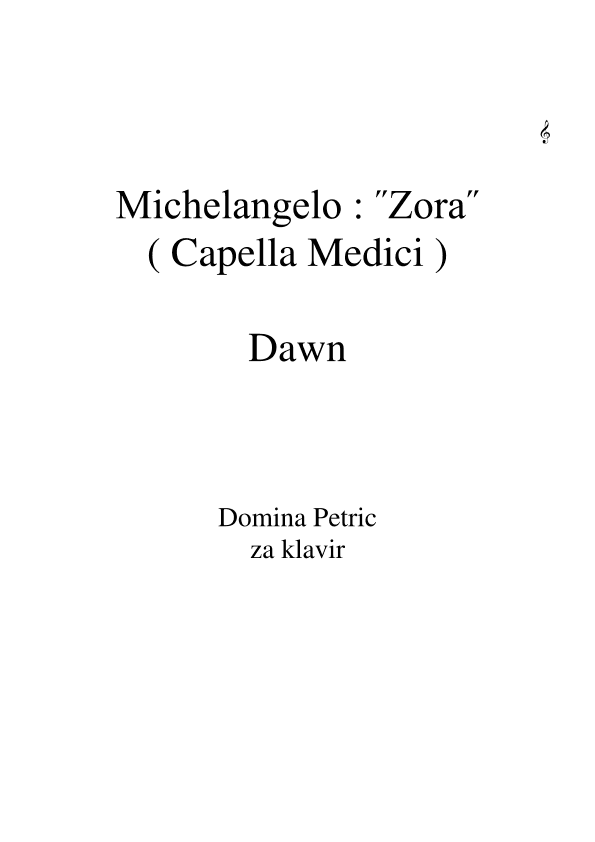 Michelangelo, Capella Medici: Dawn