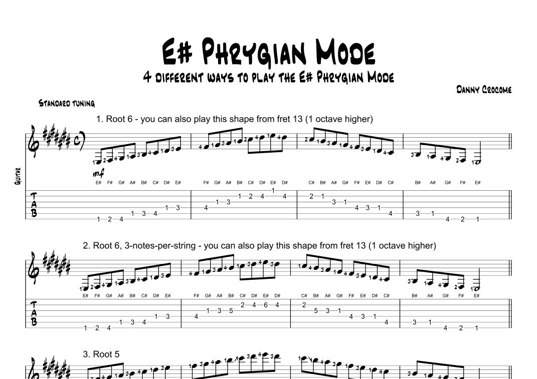 E# Phrygian Mode (4 Ways to Play)