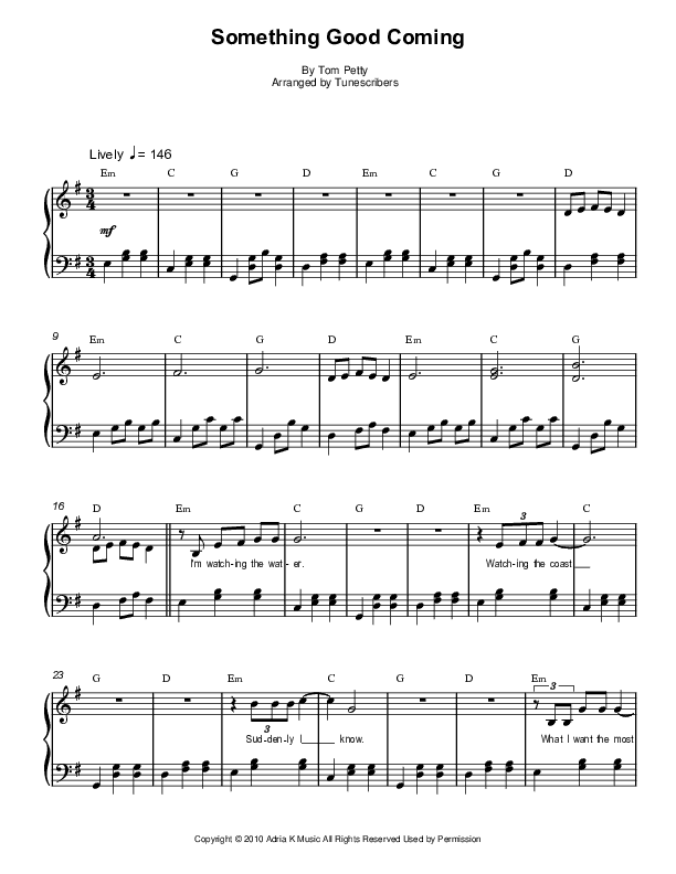 Something Good Coming (arr. Tunescribers)