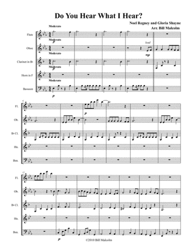 Do You Hear What I Hear (arr. Bill Malcolm)