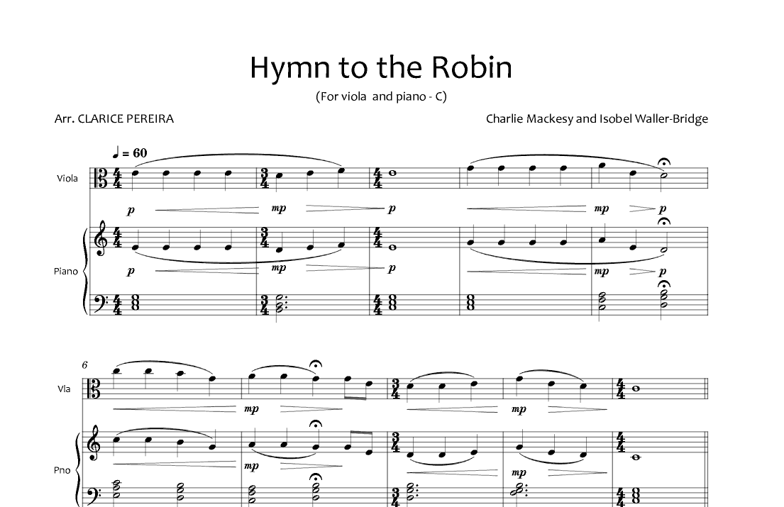 A Hymn For The Robin (arr. Clarice Pereira)