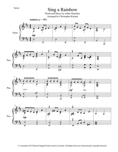 Sing A Rainbow (arr. Christopher Kalstad)