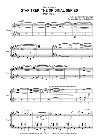 Star Trek - Main Title (t.v.) (arr. Marcello Gallante)