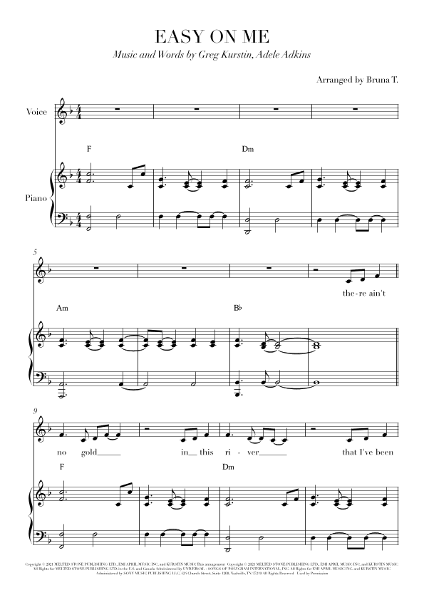 Easy On Me (arr. Bruna T.)