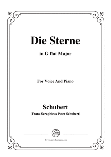 Schubert-Die Sterne,in G flat Major,for Voice&Piano (arr. MSM)