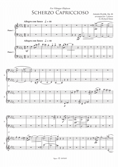 Scherzo Capriccioso, arr. for 2 pianos (arr. Richard Simm)