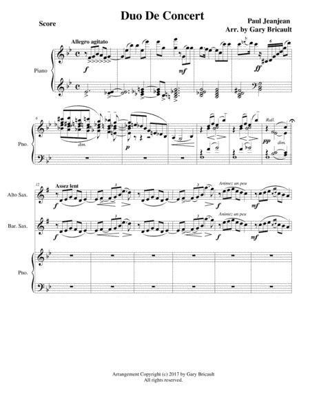 Duo De Concert (arr. Gary Bricault)