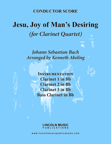 Bach - Jesu, Joy of Man’s Desiring (for Clarinet Quartet) (arr. Kenneth Abeling)
